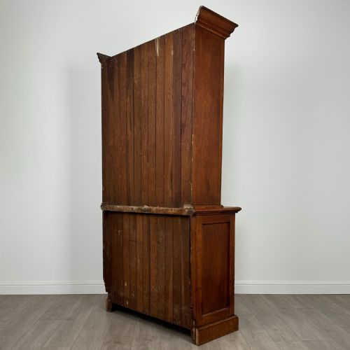 ANTIQUE 20TH CENTURY FINE QUALITY BOOKCASE IN OAK - ADDITIONAL PHOTO 7