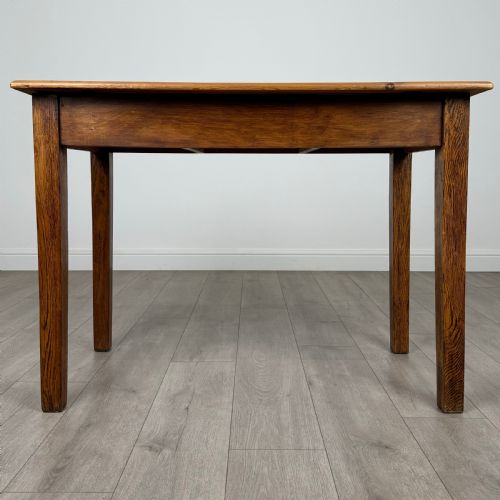 ANTIQUE 20TH CENTURY GOOD QUALITY OAK WRITING TABLE - ADDITIONAL PHOTO 4