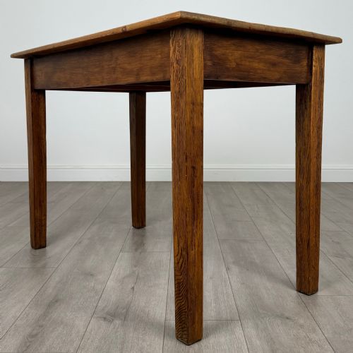 ANTIQUE 20TH CENTURY GOOD QUALITY OAK WRITING TABLE - ADDITIONAL PHOTO 5