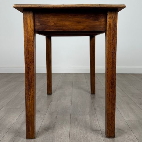ANTIQUE 20TH CENTURY GOOD QUALITY OAK WRITING TABLE - ADDITIONAL PHOTO 6