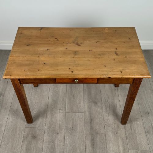 ANTIQUE 20TH CENTURY GOOD QUALITY OAK WRITING TABLE - ADDITIONAL PHOTO 8