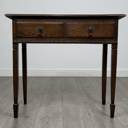 antique 20th century writing table in oak - CATEGORY: ANTIQUE TABLES - DATED EDWARDIAN