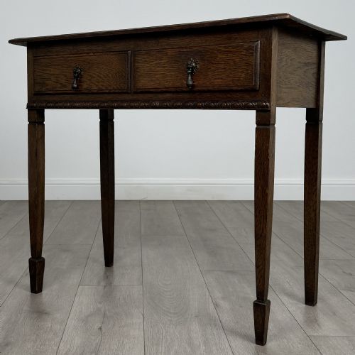 ANTIQUE 20TH CENTURY WRITING TABLE IN OAK - ADDITIONAL PHOTO 1