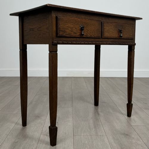 ANTIQUE 20TH CENTURY WRITING TABLE IN OAK - ADDITIONAL PHOTO 7