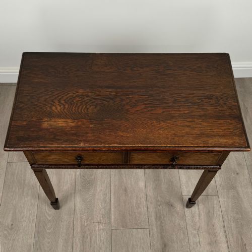ANTIQUE 20TH CENTURY WRITING TABLE IN OAK - ADDITIONAL PHOTO 8