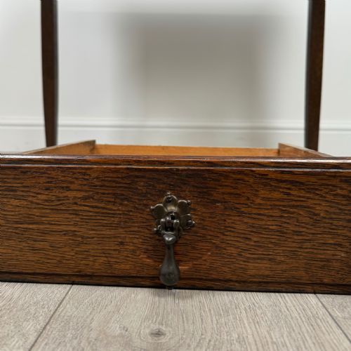 ANTIQUE 20TH CENTURY WRITING TABLE IN OAK - ADDITIONAL PHOTO 10