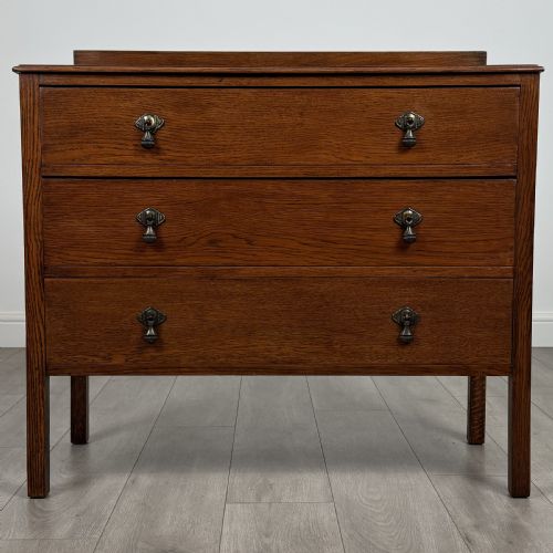 antique 20th century golden oak chest of drawers - CATEGORY: ANTIQUE CHEST OF DRAWERS - DATED EDWARDIAN