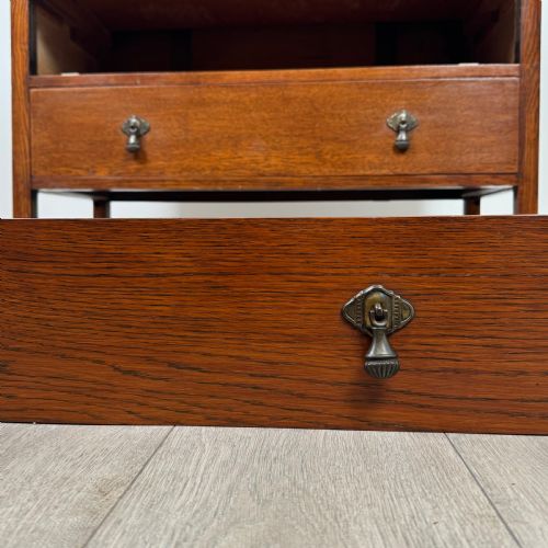 ANTIQUE 20TH CENTURY GOLDEN OAK CHEST OF DRAWERS - ADDITIONAL PHOTO 10