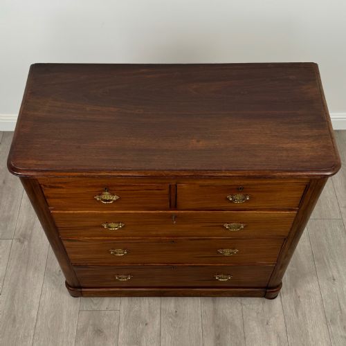 ANTIQUE 19TH CENTURY CHEST OF DRAWERS IN MAHOGANY - ADDITIONAL PHOTO 9