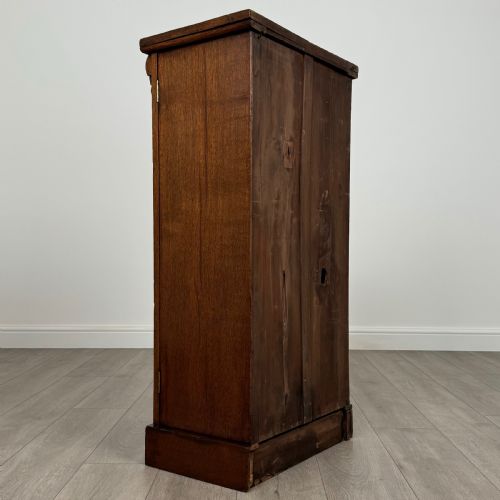 ANTIQUE 19TH CENTURY GOOD QUALITY WELLINGTON CHEST IN OAK - ADDITIONAL PHOTO 4
