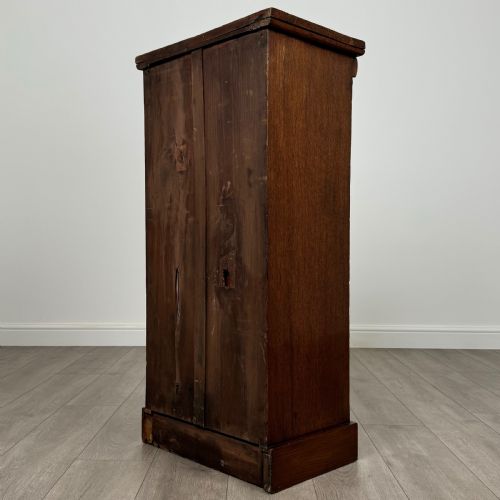 ANTIQUE 19TH CENTURY GOOD QUALITY WELLINGTON CHEST IN OAK - ADDITIONAL PHOTO 6