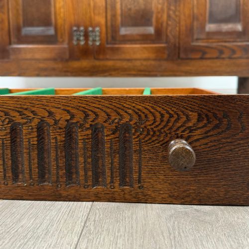 ANTIQUE 20TH CENTURY GOOD QUALITY DRESSER IN OAK - ADDITIONAL PHOTO 11
