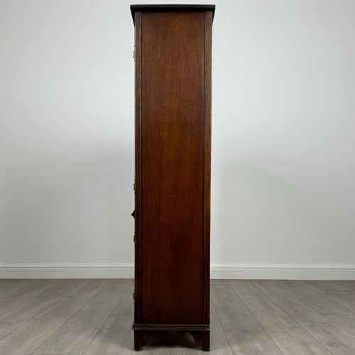 ANTIQUE 20TH CENTURY GOOD QUALITY DISPLAY CABINET IN OAK - ADDITIONAL PHOTO 3