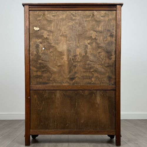 ANTIQUE 20TH CENTURY GOOD QUALITY DISPLAY CABINET IN OAK - ADDITIONAL PHOTO 4