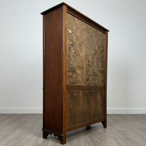 ANTIQUE 20TH CENTURY GOOD QUALITY DISPLAY CABINET IN OAK - ADDITIONAL PHOTO 6