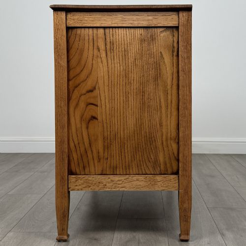 ANTIQUE 20TH CENTURY GOLDEN OAK CHEST OF DRAWERS - ADDITIONAL PHOTO 2