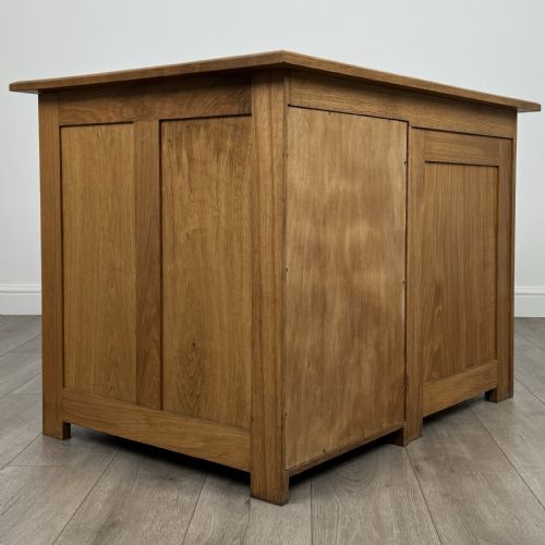 VINTAGE 20TH CENTURY GOOD QUALITY GOLDEN OAK DESK - ADDITIONAL PHOTO 4