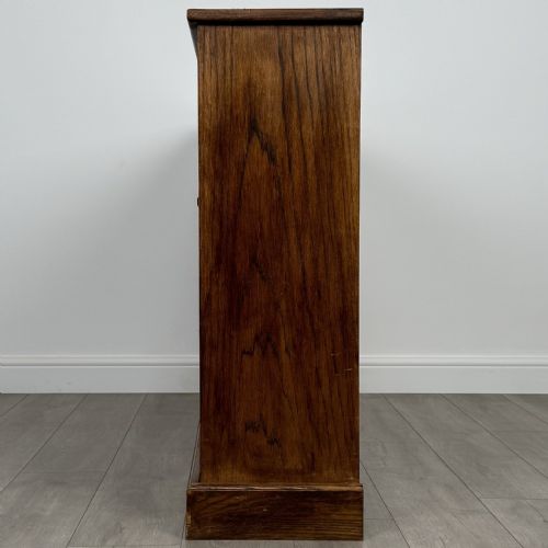 VINTAGE 20TH CENTURY FINE QUALITY OPEN BOOKCASE IN OAK - ADDITIONAL PHOTO 3