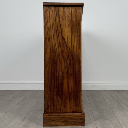 VINTAGE 20TH CENTURY FINE QUALITY OPEN BOOKCASE IN OAK - ADDITIONAL PHOTO 7