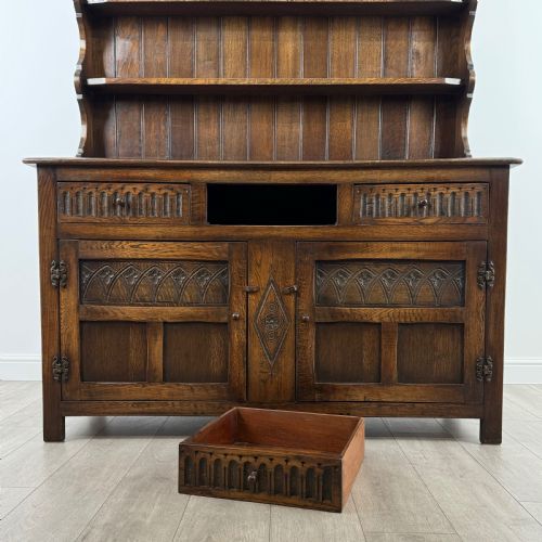 ANTIQUE 20TH CENTURY GOOD QUALITY DRESSER IN OAK - ADDITIONAL PHOTO 10