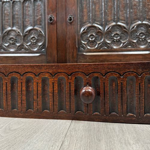 ANTIQUE 20TH CENTURY GOOD QUALITY SIDEBOARD IN OAK - ADDITIONAL PHOTO 11