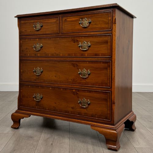 ANTIQUE 20TH CENTURY CHEST OF DRAWERS IN YEW WOOD - ADDITIONAL PHOTO 1