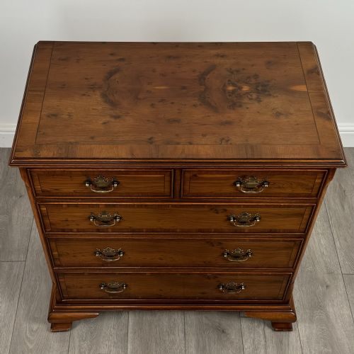 ANTIQUE 20TH CENTURY CHEST OF DRAWERS IN YEW WOOD - ADDITIONAL PHOTO 8