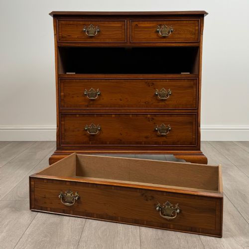ANTIQUE 20TH CENTURY CHEST OF DRAWERS IN YEW WOOD - ADDITIONAL PHOTO 9