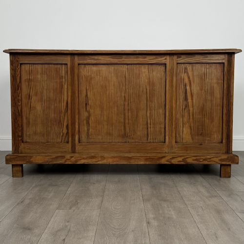 ANTIQUE 20TH CENTURY FINE QUALITY DESK IN PITCH PINE - ADDITIONAL PHOTO 5