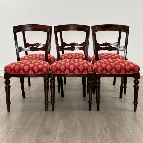 antique 19th century set of 6 fine quality dining chairs - CATEGORY: ANTIQUE CHAIRS - DATED VICTORIAN