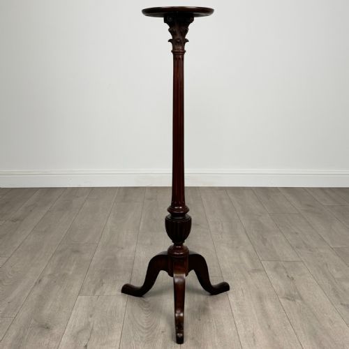 ANTIQUE 20TH CENTURY PAIR OF MAHOGANY PLANT STANDS - ADDITIONAL PHOTO 1