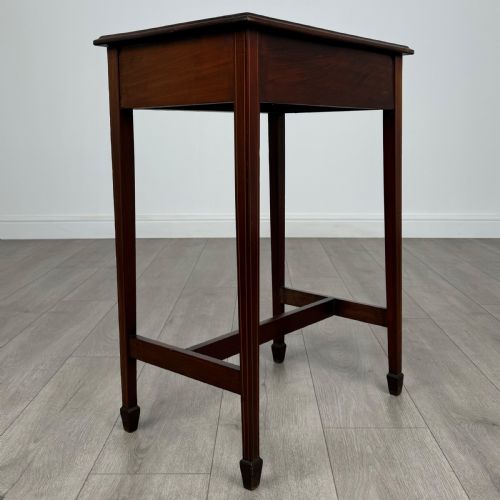 ANTIQUE 20TH CENTURY INLAID SIDE TABLE IN MAHOGANY - ADDITIONAL PHOTO 3