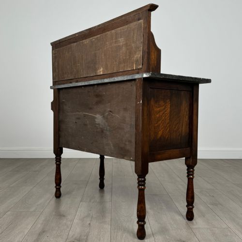 ANTIQUE 20TH CENTURY WASHSTAND IN OAK - ADDITIONAL PHOTO 6
