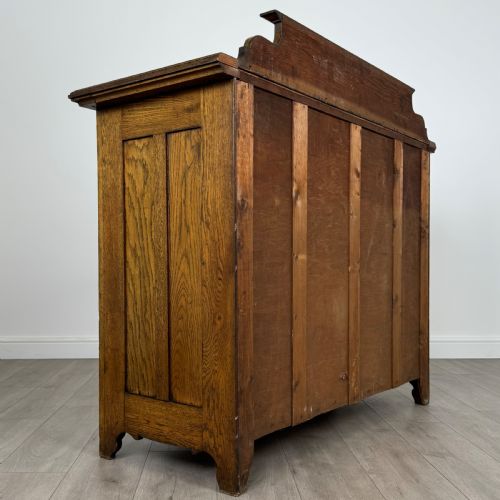 ANTIQUE 20TH CENTURY ART NOUVEAU STYLE SIDEBOARD IN OAK - ADDITIONAL PHOTO 4