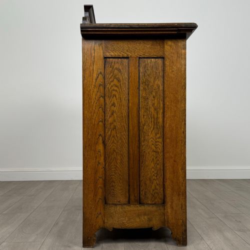 ANTIQUE 20TH CENTURY ART NOUVEAU STYLE SIDEBOARD IN OAK - ADDITIONAL PHOTO 7