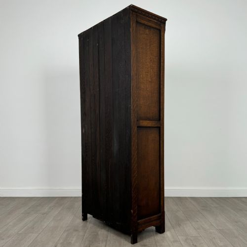 ANTIQUE 20TH CENTURY FINE QUALITY SMALL OAK WARDROBE - ADDITIONAL PHOTO 7