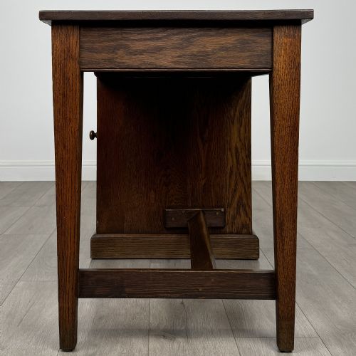 ANTIQUE 20TH CENTURY GOOD QUALITY DESK IN OAK - ADDITIONAL PHOTO 3
