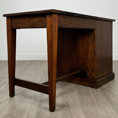 ANTIQUE 20TH CENTURY GOOD QUALITY DESK IN OAK - ADDITIONAL PHOTO 4