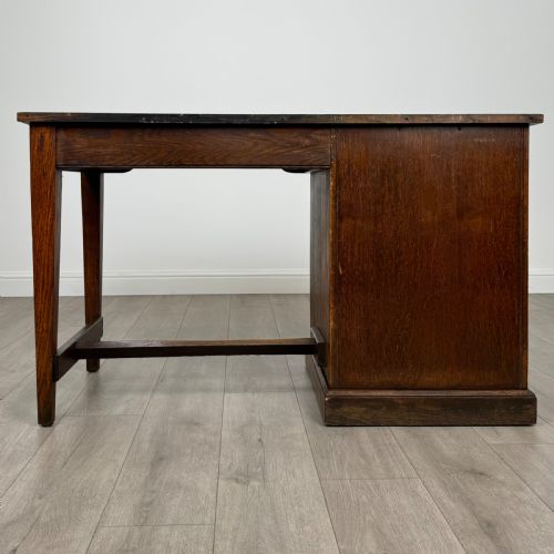 ANTIQUE 20TH CENTURY GOOD QUALITY DESK IN OAK - ADDITIONAL PHOTO 5