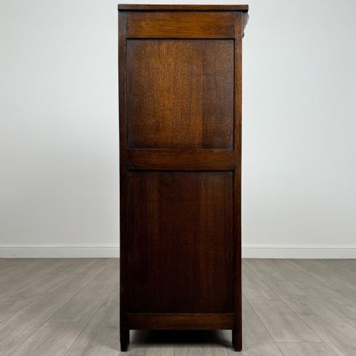 ANTIQUE 20TH CENTURY CARVED OAK CUPBOARD - ADDITIONAL PHOTO 6