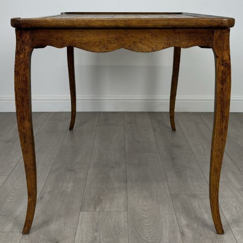 VINTAGE 20TH CENTURY GOOD QUALITY LARGE WRITING TABLE IN OAK - ADDITIONAL PHOTO 2