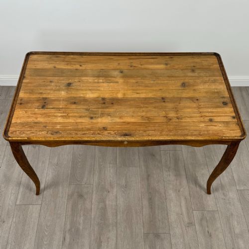 VINTAGE 20TH CENTURY GOOD QUALITY LARGE WRITING TABLE IN OAK - ADDITIONAL PHOTO 3