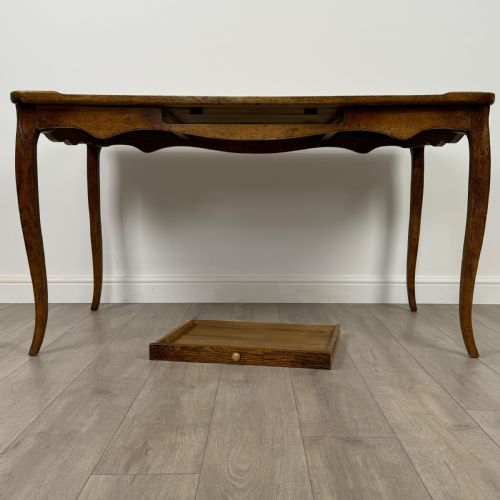 VINTAGE 20TH CENTURY GOOD QUALITY LARGE WRITING TABLE IN OAK - ADDITIONAL PHOTO 4