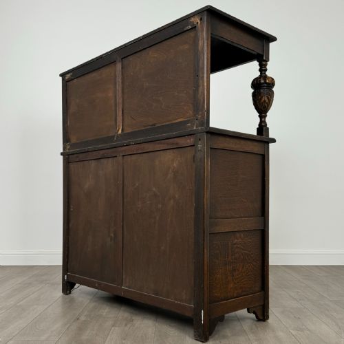 ANTIQUE 20TH CENTURY COURT CUPBOARD IN OAK - ADDITIONAL PHOTO 6