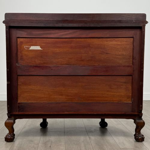 ANTIQUE 20TH CENTURY DEMILUNE CUPBOARD IN MAHOGANY - ADDITIONAL PHOTO 5