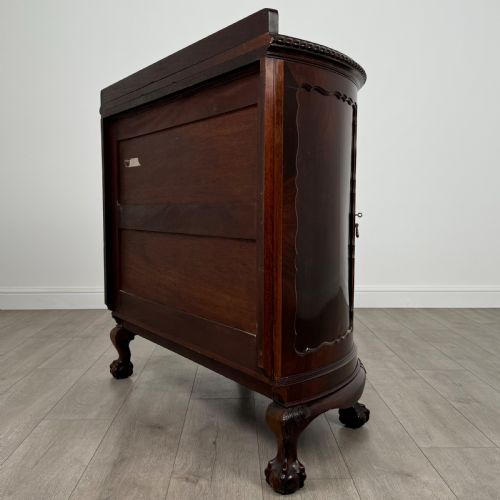 ANTIQUE 20TH CENTURY DEMILUNE CUPBOARD IN MAHOGANY - ADDITIONAL PHOTO 7