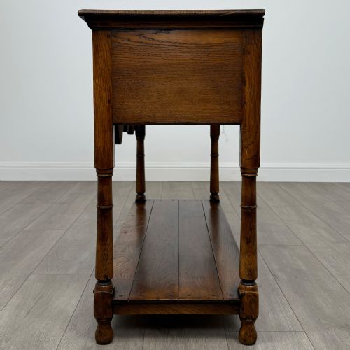 ANTIQUE 20TH CENTURY FINE QUALITY DRESSER BASE IN OAK - ADDITIONAL PHOTO 3