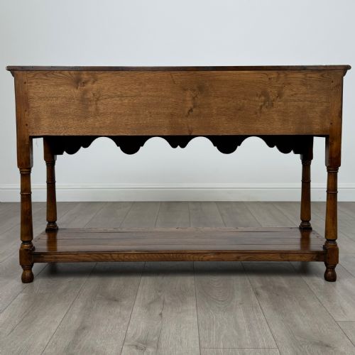 ANTIQUE 20TH CENTURY FINE QUALITY DRESSER BASE IN OAK - ADDITIONAL PHOTO 5