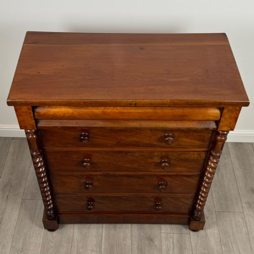ANTIQUE 19TH CENTURY FINE QUALITY CHEST OF DRAWERS IN MAHOGANY - ADDITIONAL PHOTO 8