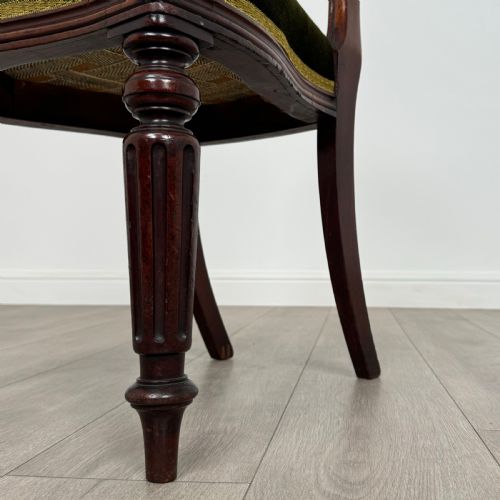 ANTIQUE 19TH CENTURY SET OF 4 MAHOGANY DINING CHAIRS - ADDITIONAL PHOTO 5
